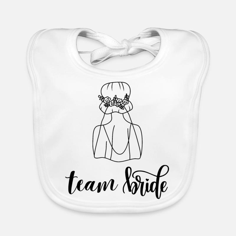 Team Bride - Bavoir bio Bébé - blanc