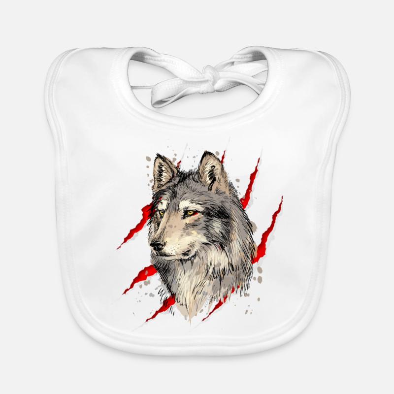 Loup Bavoir bio Bébé