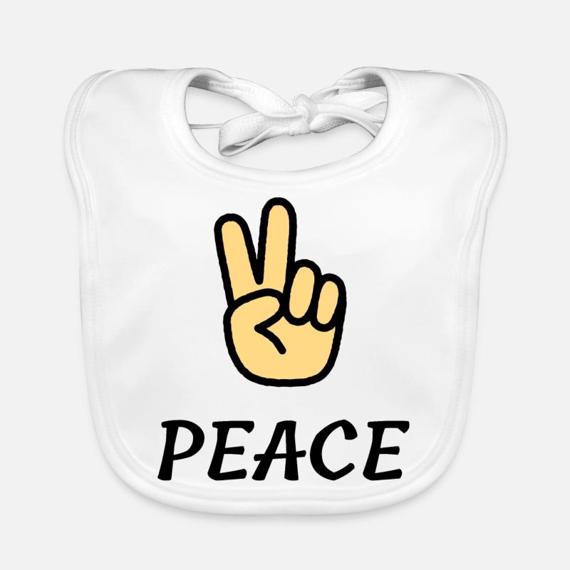 Cooles Peace-Design Baby Bio-Lätzchen