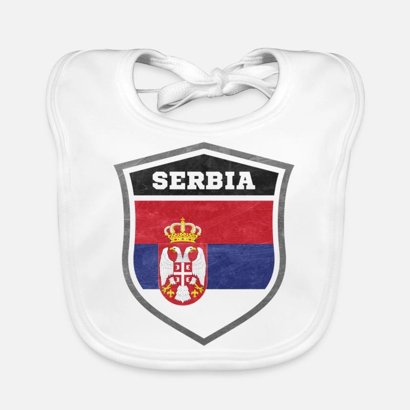 Serbien Schild Logo Emblem Baby Bio-Lätzchen