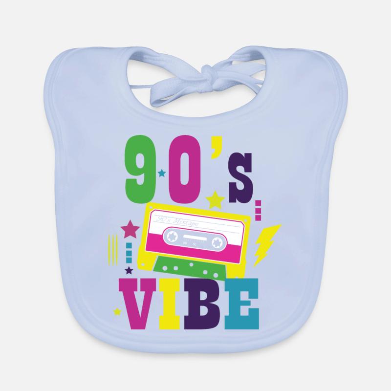 1990iger Sprüche 90s Geschenksidee Baby Bio-Lätzchen