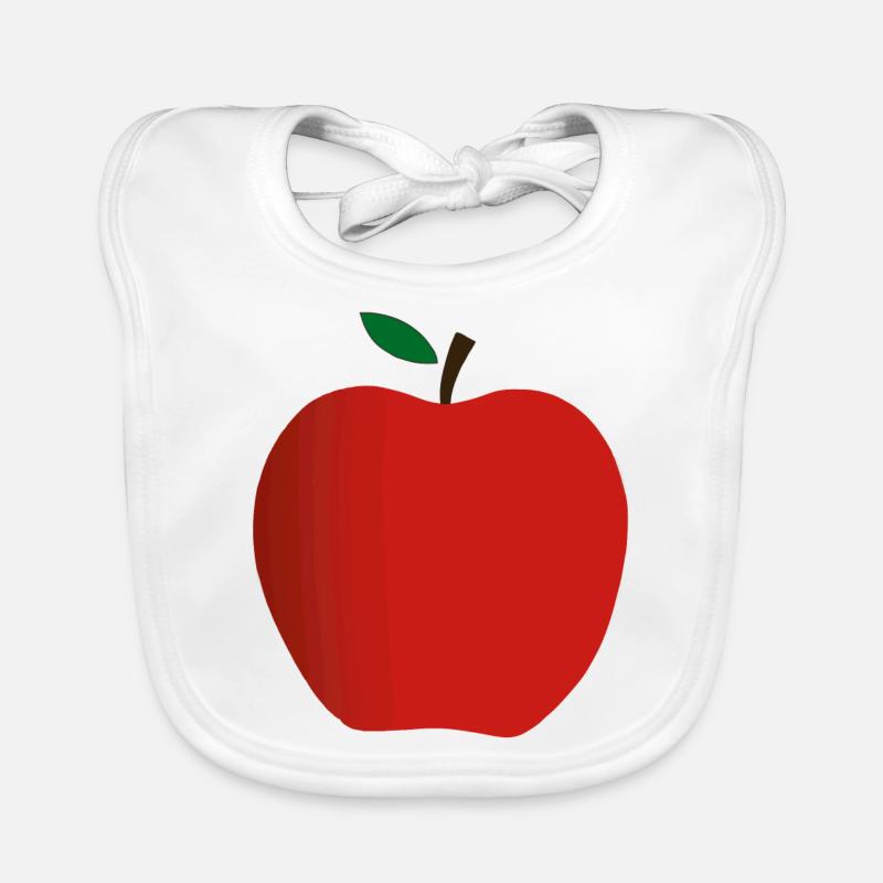 Apfel Illustration Geschenkidee Baby Bio-Lätzchen
