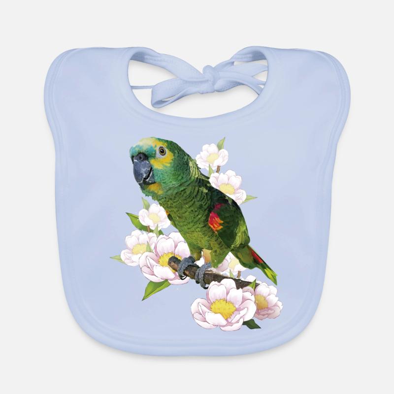 The blue-fronted amazon Organic Baby Bibs
