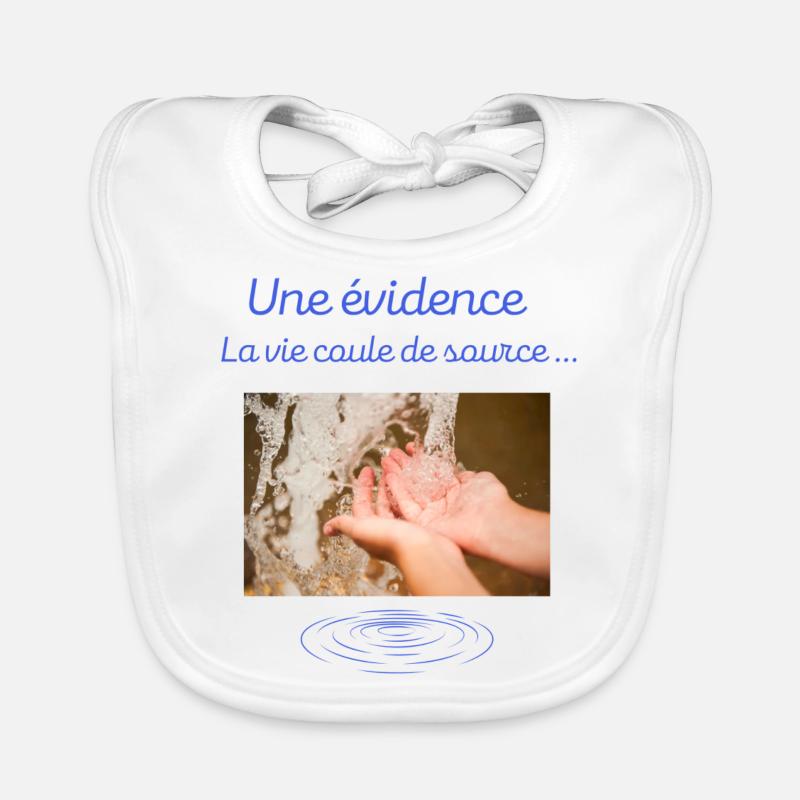 Une évidence la vie coule de source Bavoir bio Bébé
