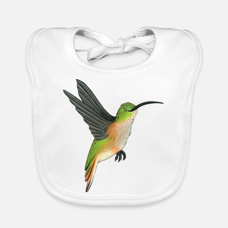 Colibri - Bavoir bio Bébé - blanc
