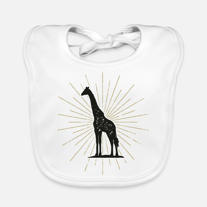Pretty illuminated giraffe Organic Baby Bibs
