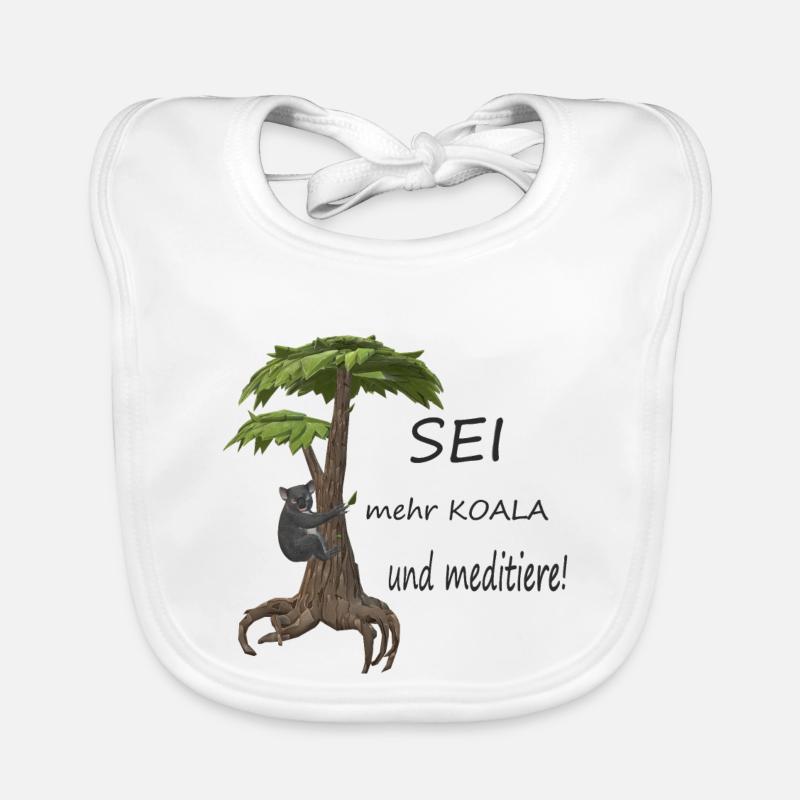 Sei ein Koala und meditiere! Baby Bio-Lätzchen