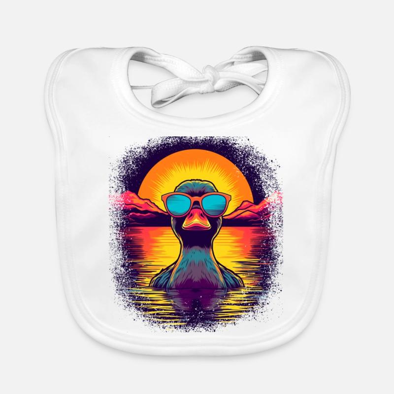 Geese Rubber Duck Bath Toys Present Idea Love Organic Baby Bibs