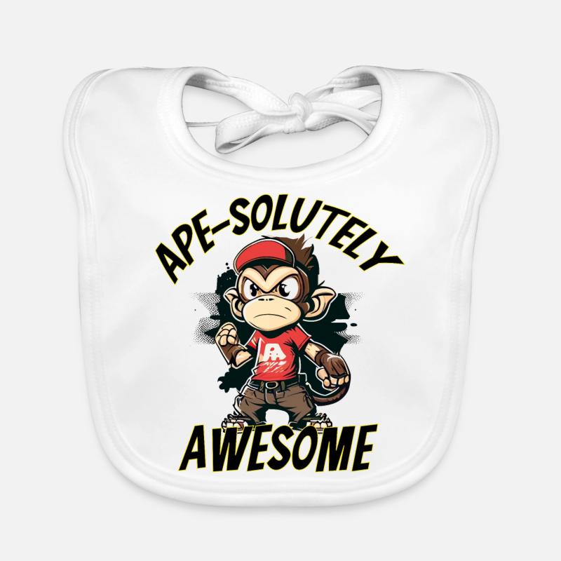 Ape-solutely Awesome - drôle de design de singe Bavoir bio Bébé