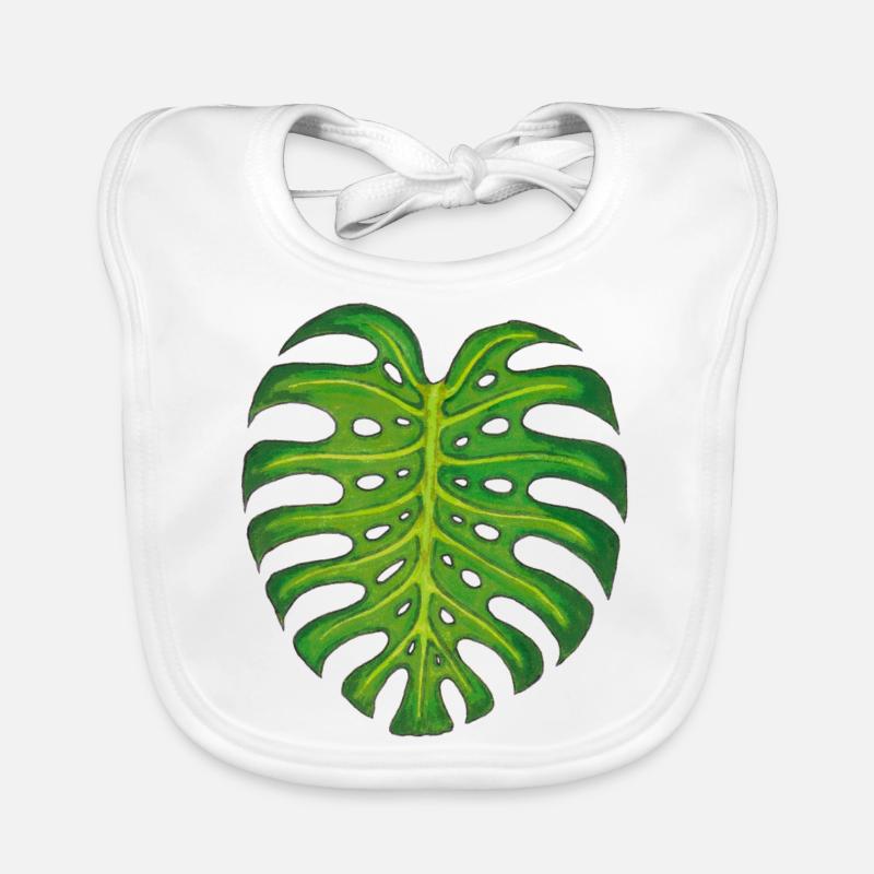 Monstera / Blatt Baby Bio-Lätzchen