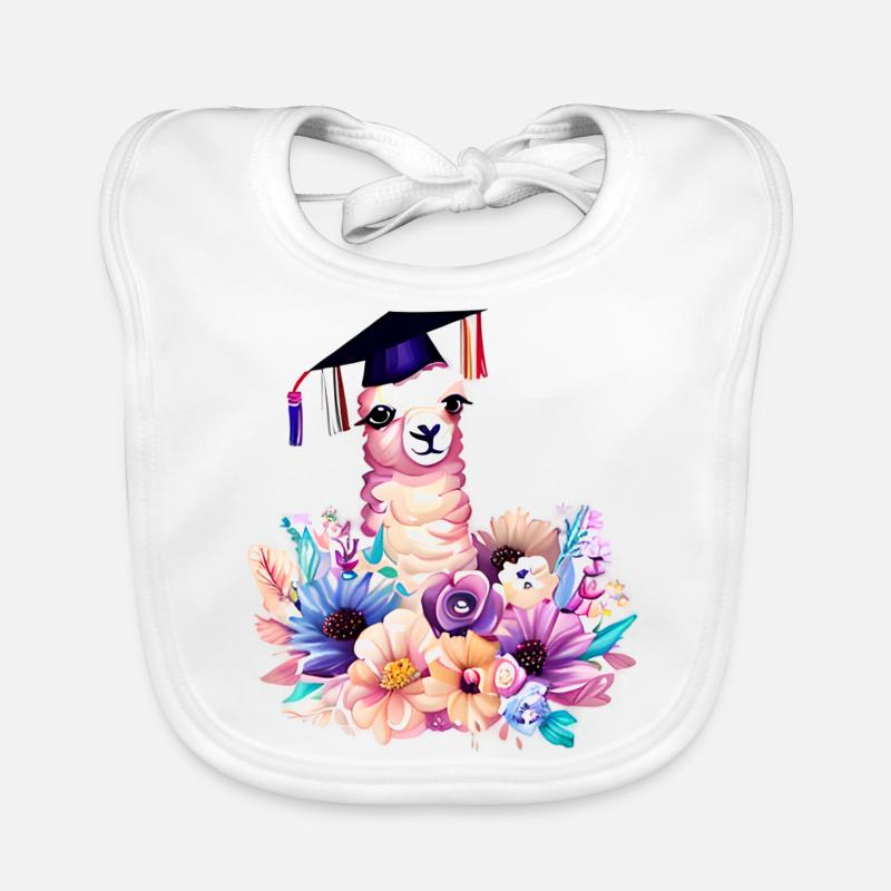 Bachelor School Leaving Certificate Alpaca Studies Graduate Organic Baby Bibs