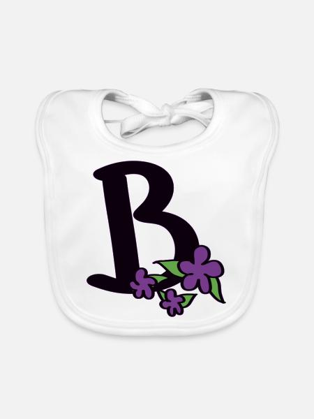 B wie beautyful - Baby Bio-Lätzchen - Weiß - Vorne