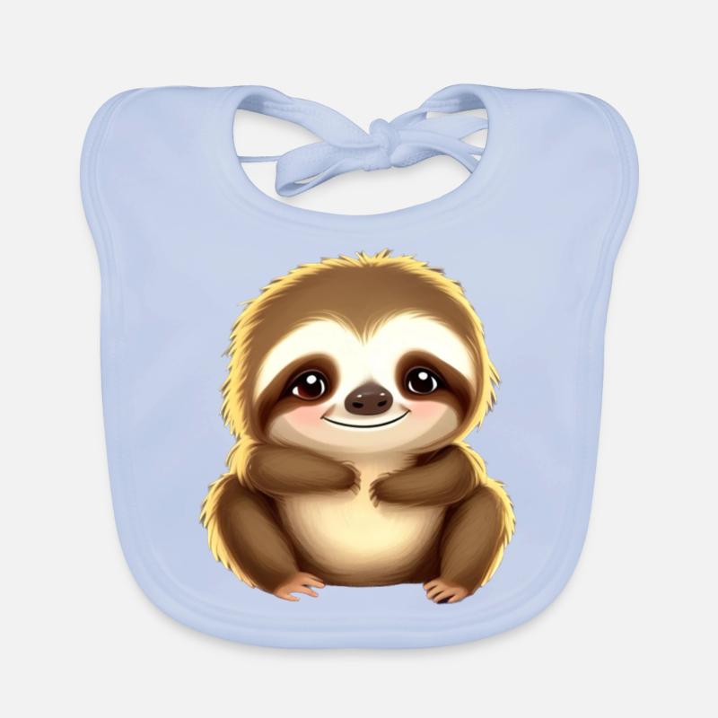 Faultier Baby Bio-Lätzchen