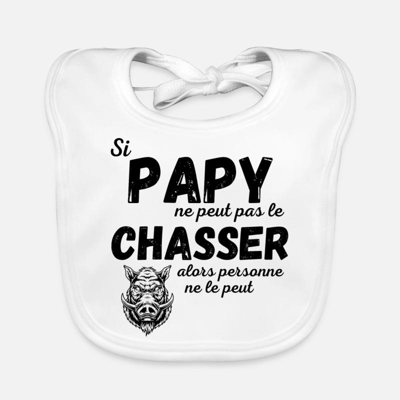 Aller à la chasse avec Papy Bavoir bio Bébé