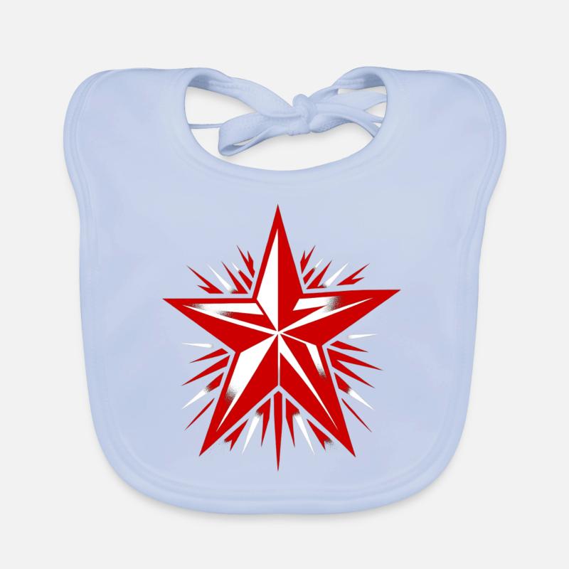 Red Star, Communism, Marxism Organic Baby Bibs