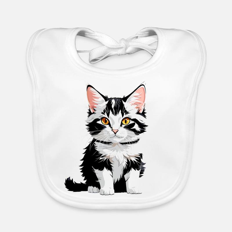 Chaton mignon Bavoir bio Bébé