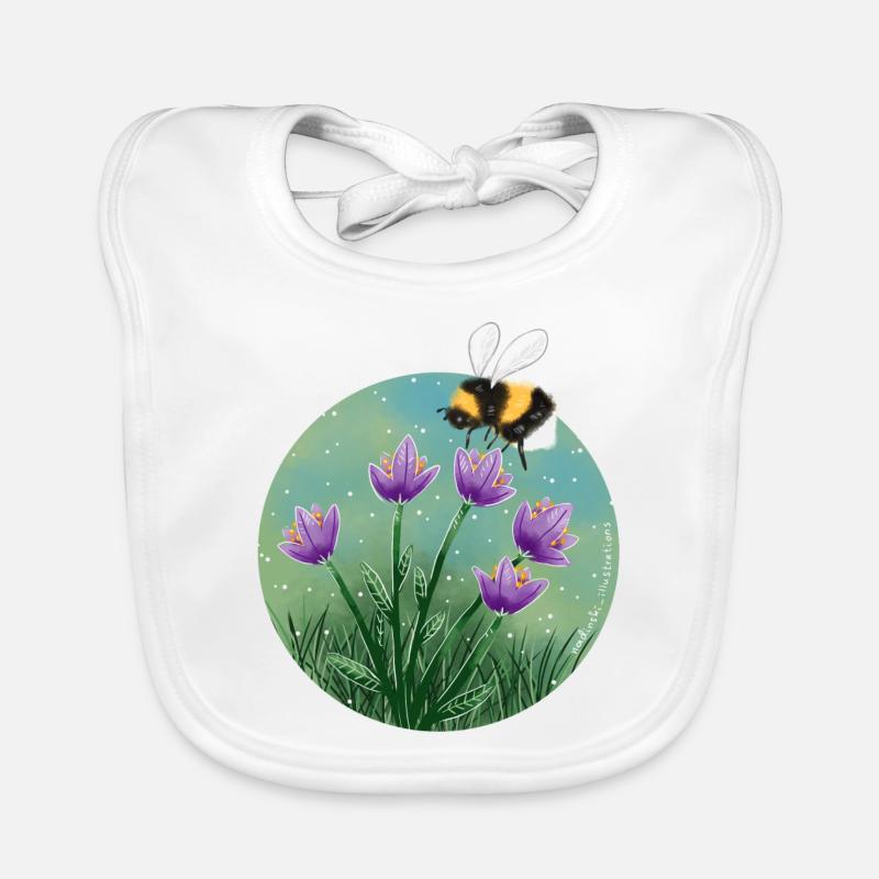 Biene und Blumen Baby Bio-Lätzchen