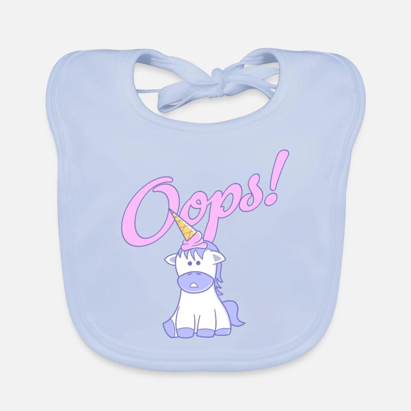 Oops, une licorne ! Bavoir bio Bébé