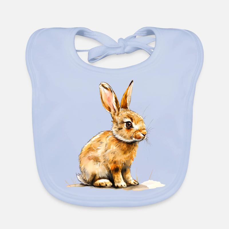 Feldhase oder Kaninchen? Baby Bio-Lätzchen