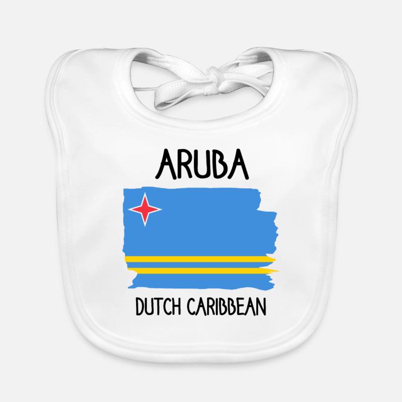 Aruba Flag - Dutch Caribbean - Caribbean Organic Baby Bibs