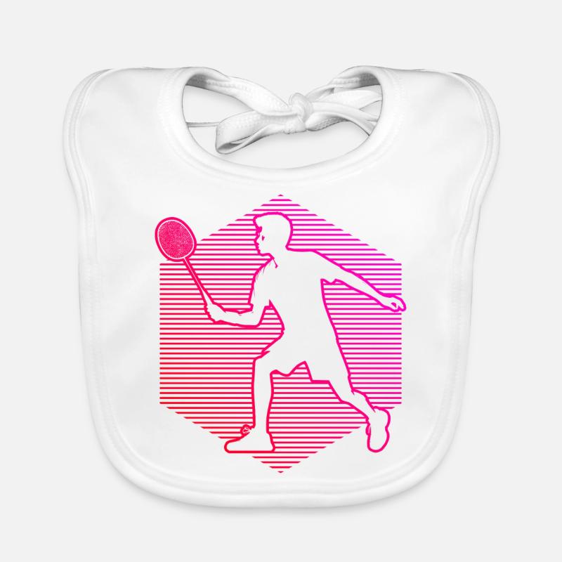 Badminton player Badminton Squash Badminton Organic Baby Bibs