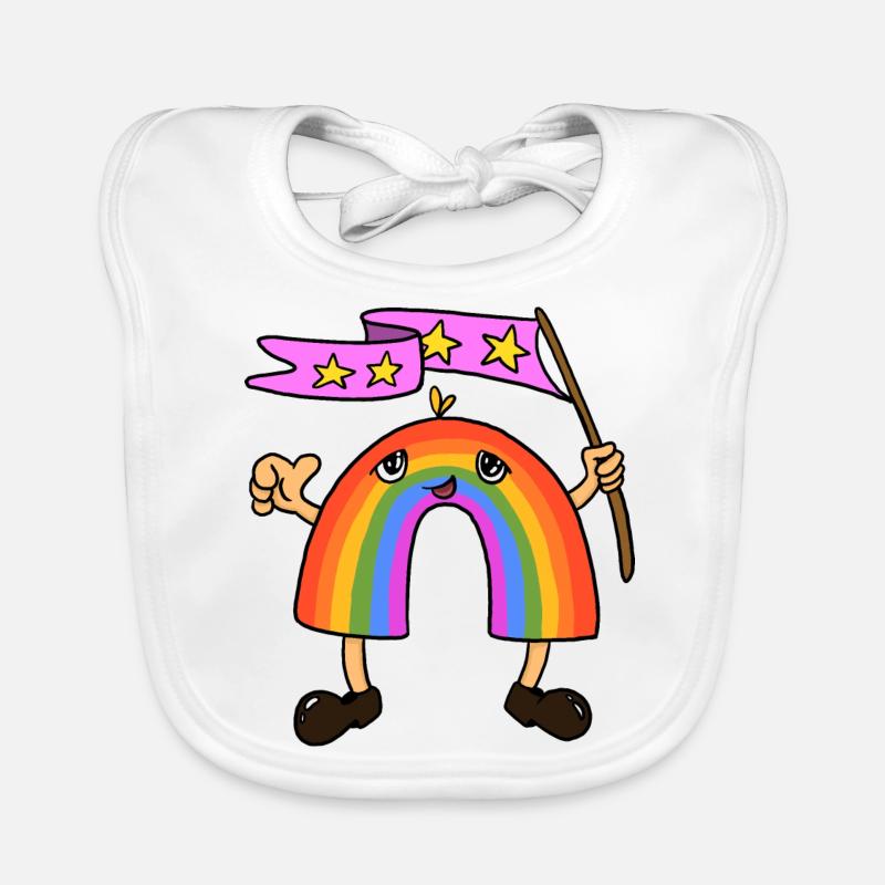 Arc-en-ciel Bavoir bio Bébé