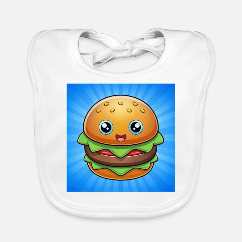 Burger sunset- Hamburger /Cheeseburger Geschenke Baby Bio-Lätzchen