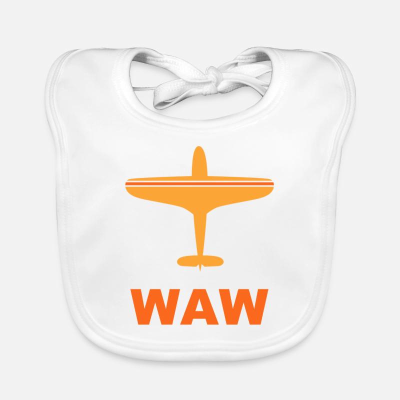 Aéroport de Varsovie - Pologne - Pologne - Spotter Bavoir bio Bébé