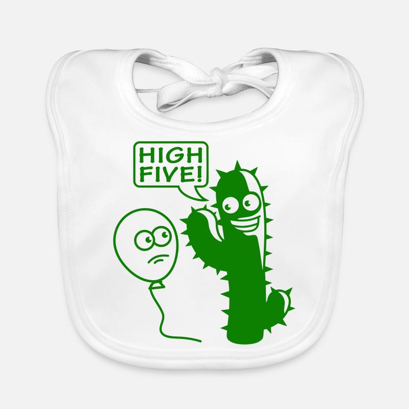 Cactus ballon High Five salutation pointes Fun Bavoir bio Bébé