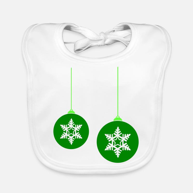 weihnachtskugel stern 2 Baby Bio-Lätzchen