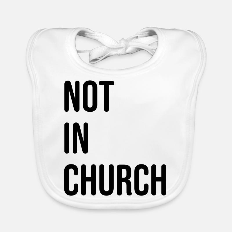 Non in chiesa Bavaglino ecologico per neonato