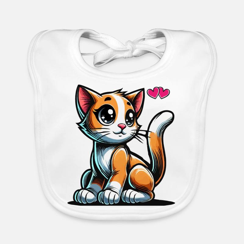 Amour des chats Bavoir bio Bébé