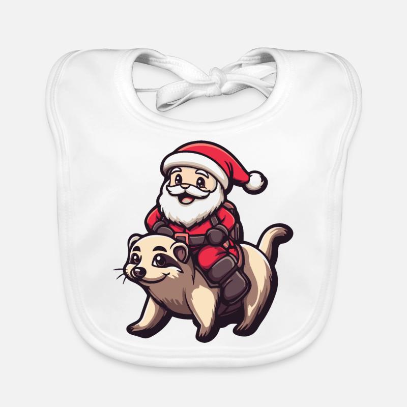 Erdmännchen Weihnachtsmann Cartoon Baby Bio-Lätzchen