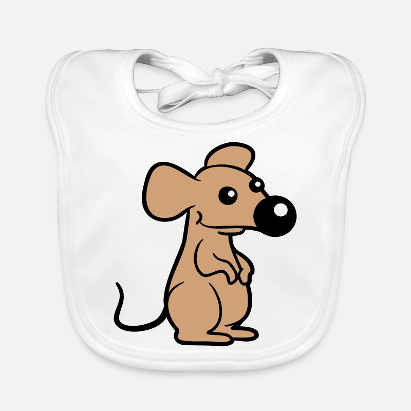 Mouse Big Nose Mouse Small Rat Rodent Cute Organic Baby Bibs