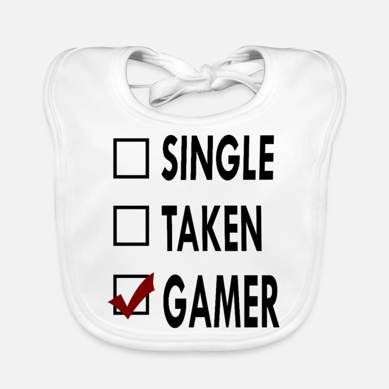 SINGLE noir blanc GMER Bavoir bio Bébé