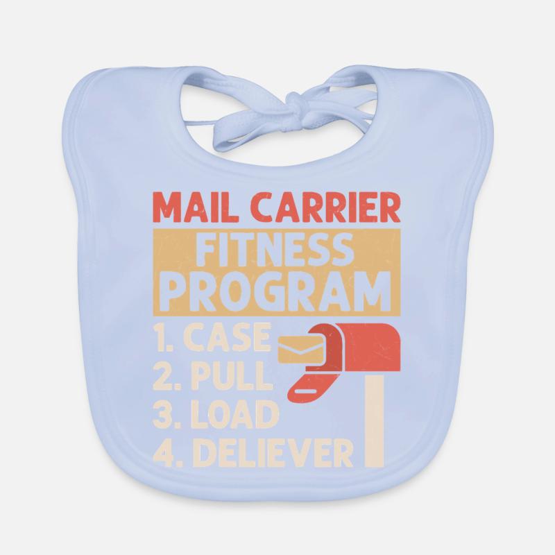 Mail Carrier Fitness Programm Postal Worker Mail Baby Bio-Lätzchen