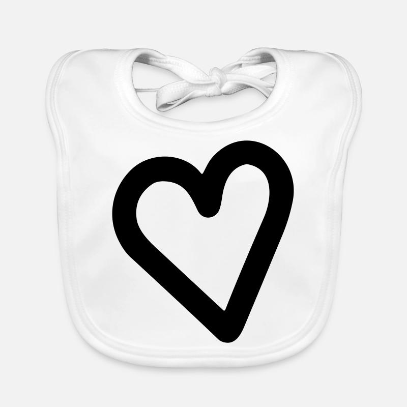 hjerte Hagesmække af økologisk bomuld