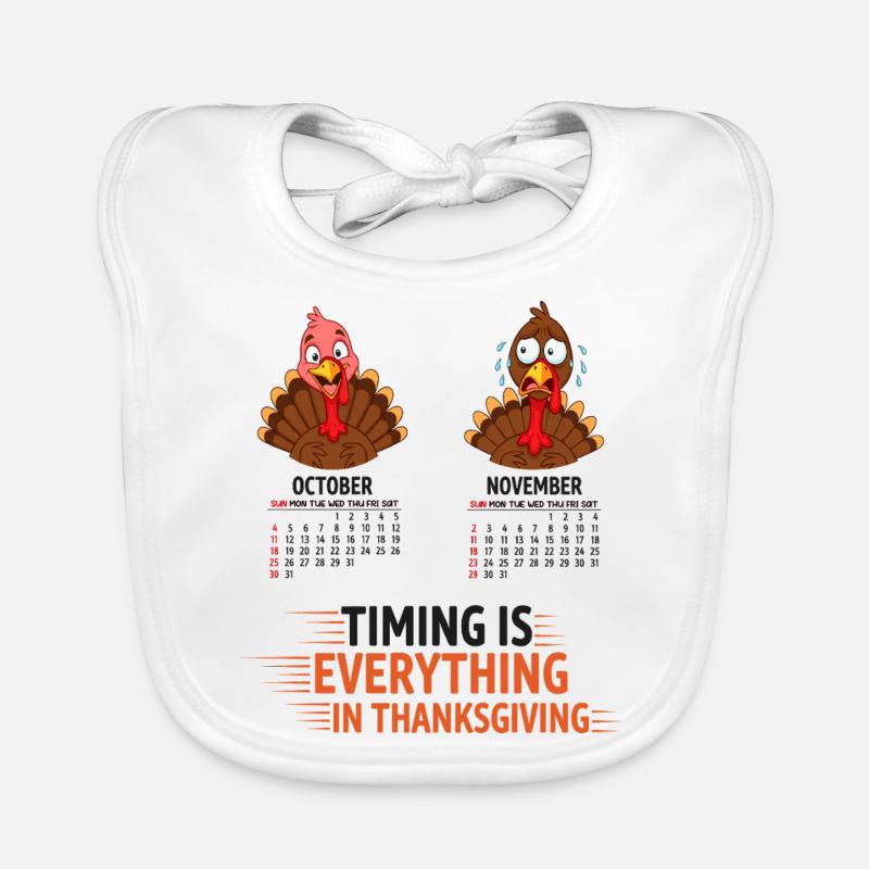 Calendrier de Thanksgiving Bavoir bio Bébé