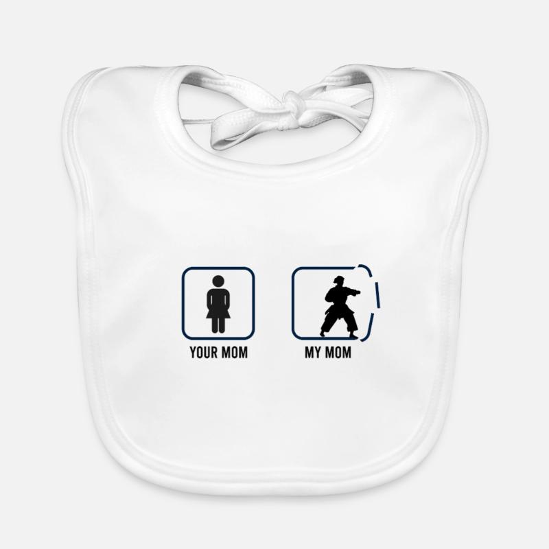 Your Mom My Mom Karate Organic Baby Bibs