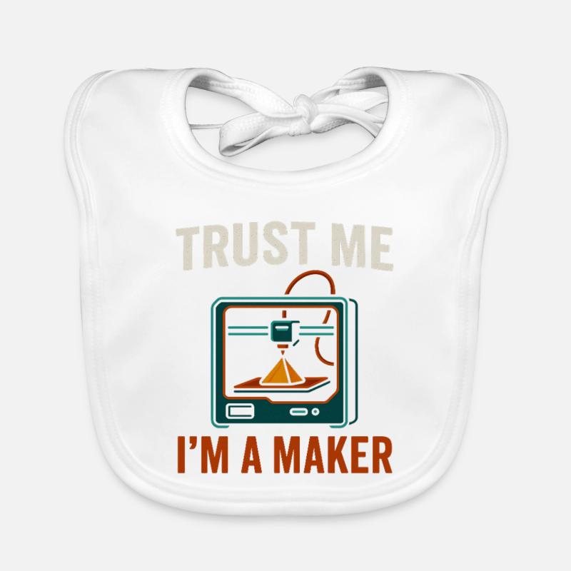 Trust Me, I’m a Maker – Neon 3D Baby Bio-Lätzchen