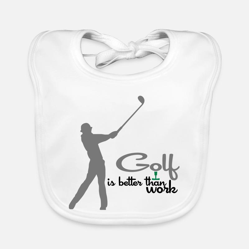 golf - Bavoir bio Bébé - blanc