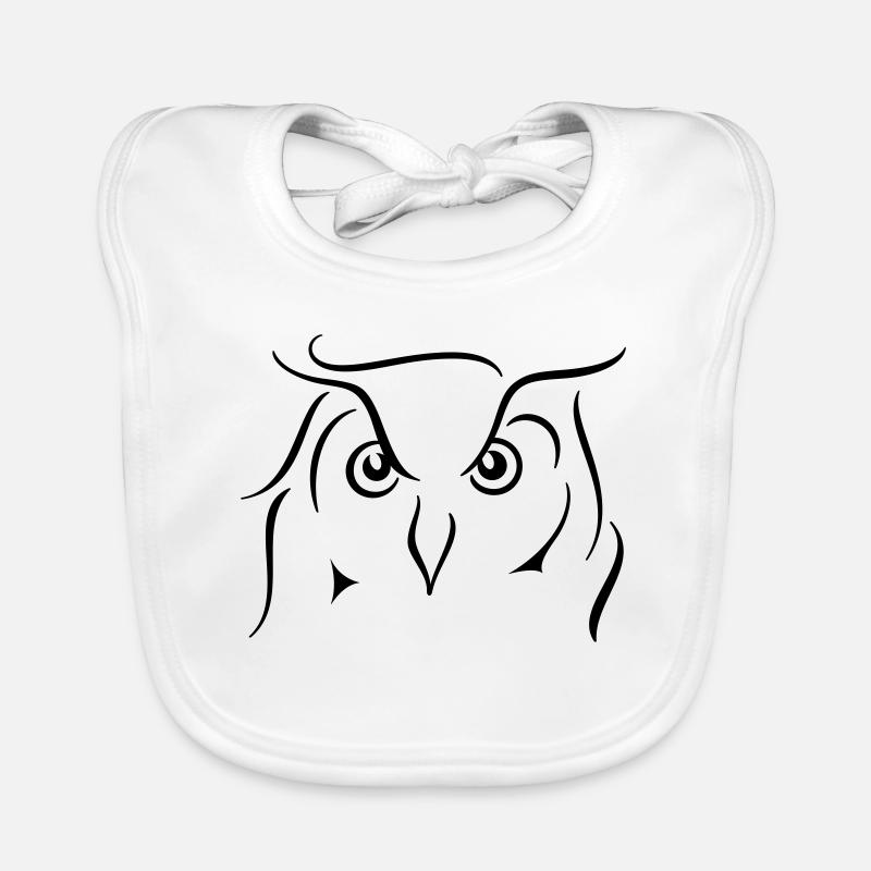 Uhu - Strichzeichnung Geschenkidee Geschenk Baby Bio-Lätzchen