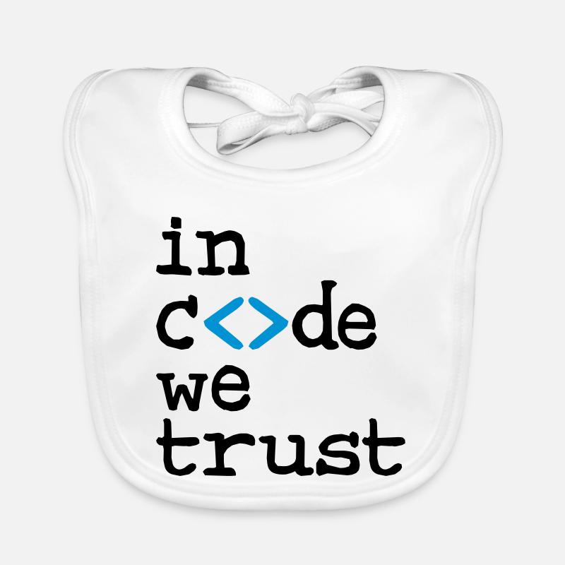in code we trust ! Organic Baby Bibs