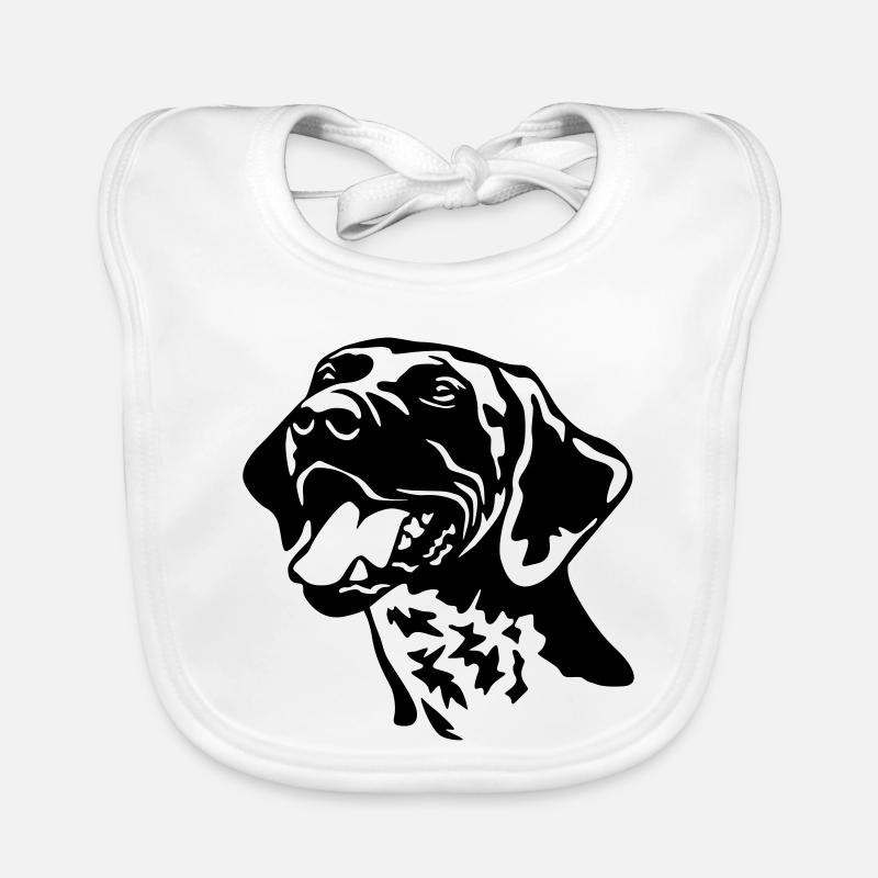 German shorthaired pointer head Organic Baby Bibs