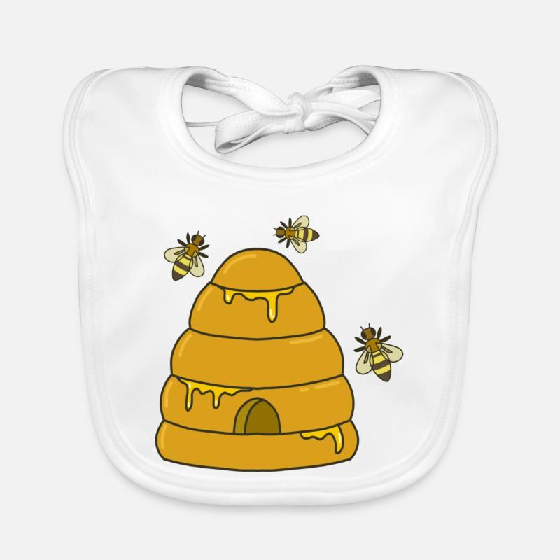 abeilles ruche miel Bavoir bio Bébé