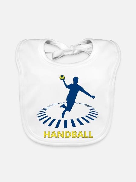 Handball - Bavoir bio Bébé - blanc - Devant