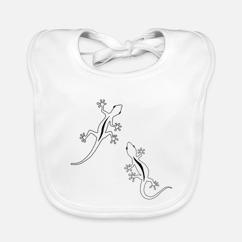 Zwei Eidechsen Baby Bio-Lätzchen