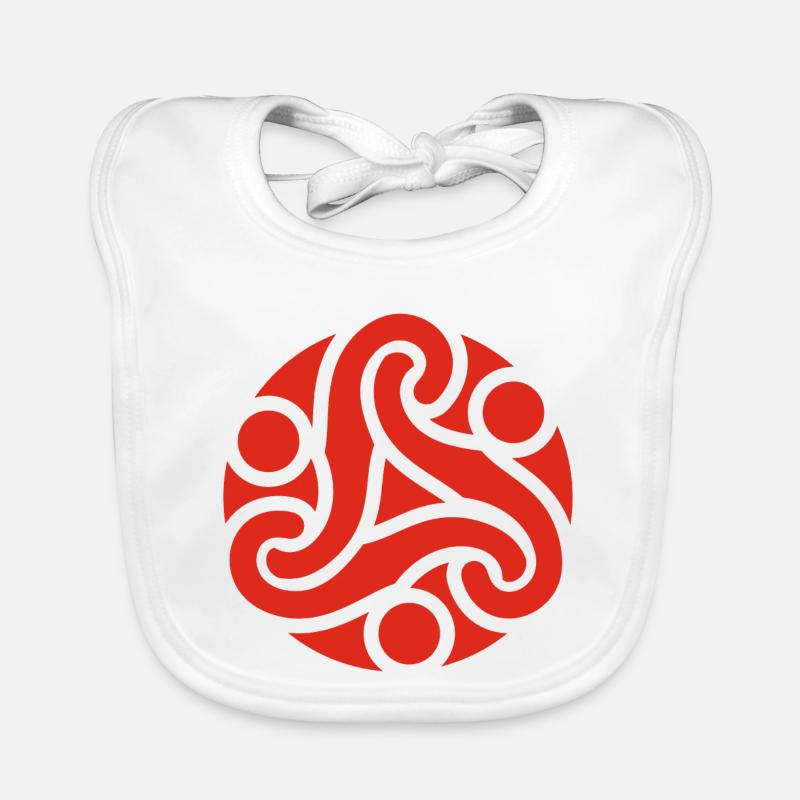 Symbole celtique de protection (rouge) Bavoir bio Bébé