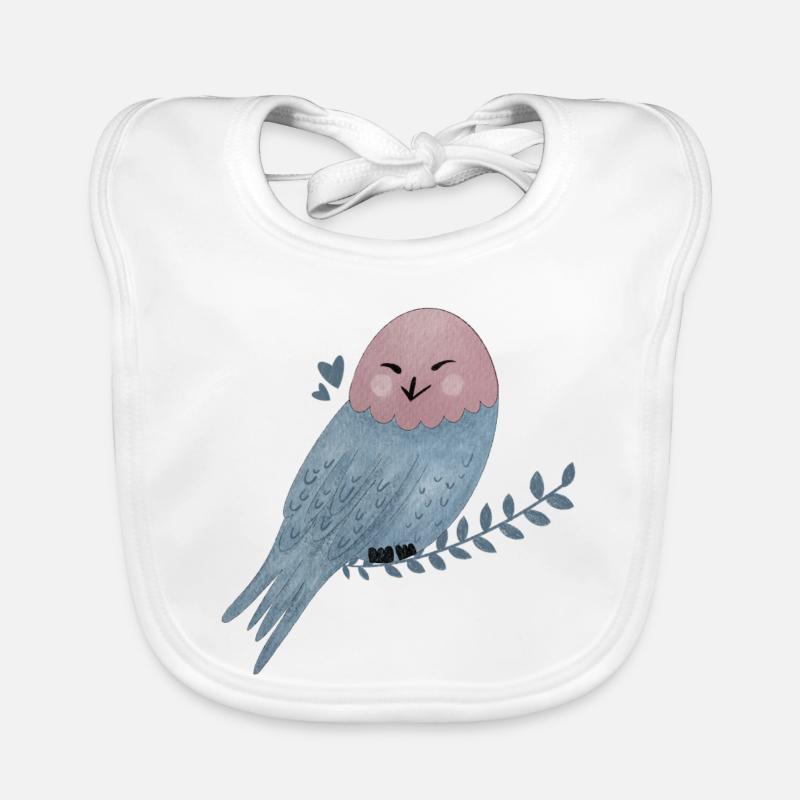 Schneeeule Illustration Baby Bio-Lätzchen