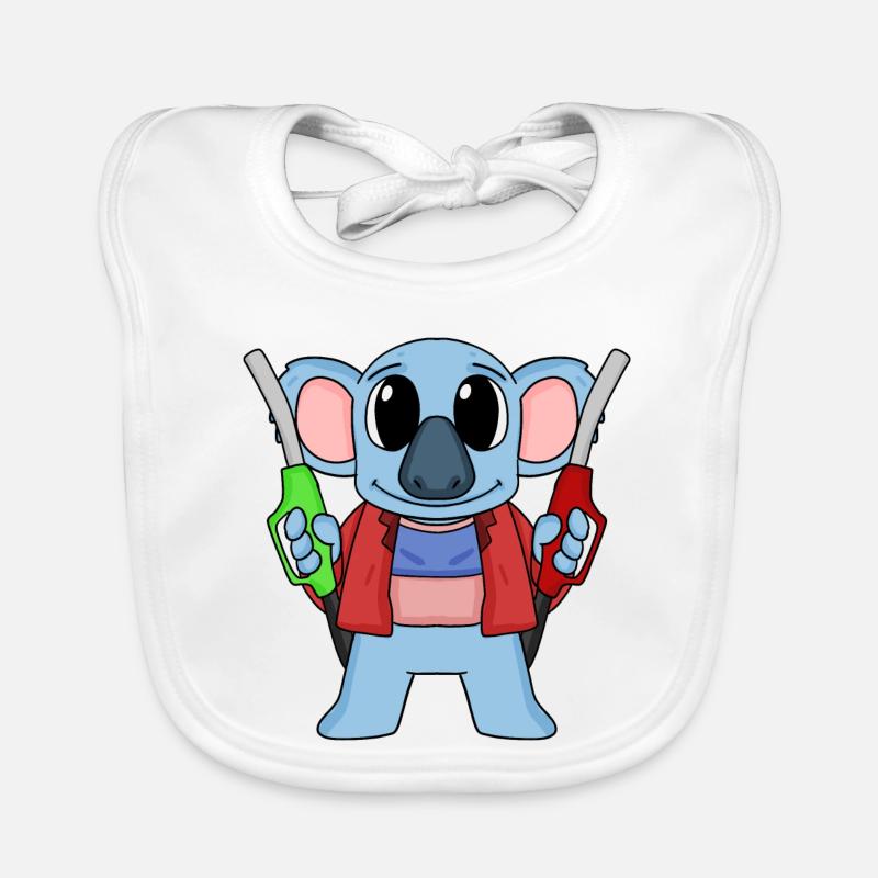 Tankwart Koala Tankstelle Baby Bio-Lätzchen